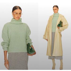 Ena Pelly Sweater Natalie Knit Turtleneck in Smoke Green